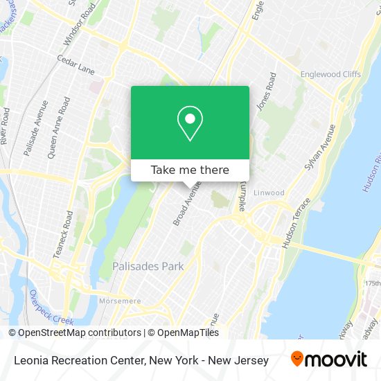 Leonia Recreation Center map