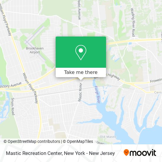 Mastic Recreation Center map