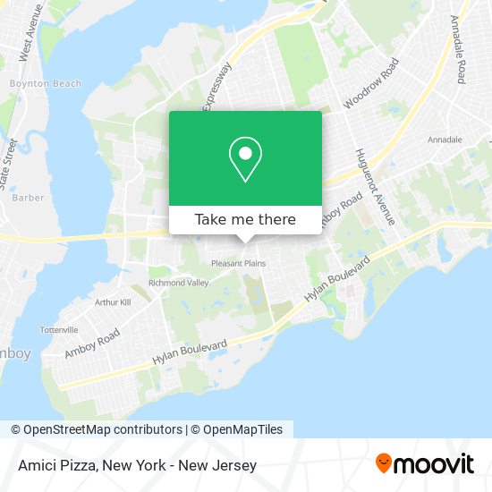 Amici Pizza map