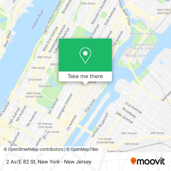 2 Av/E 82 St map