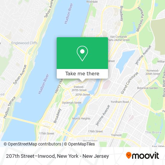 207th Street–Inwood map