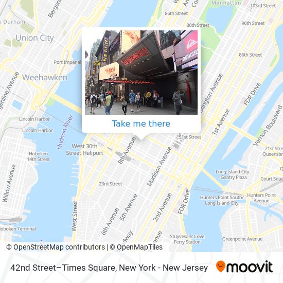 42nd Street–Times Square map
