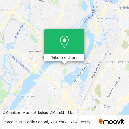 Mapa de Secaucus Middle School