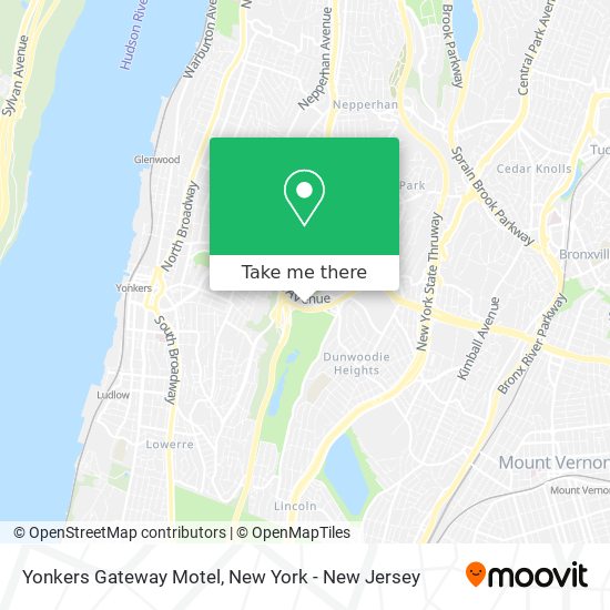 Mapa de Yonkers Gateway Motel