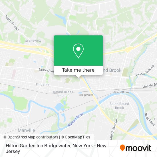 Hilton Garden Inn Bridgewater map