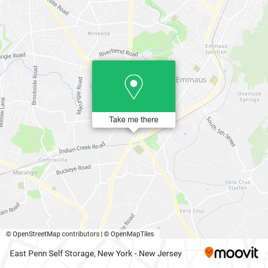 Mapa de East Penn Self Storage