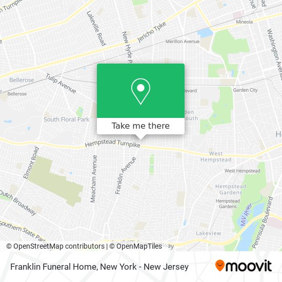 Franklin Funeral Home map