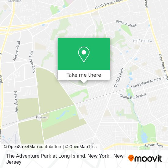 The Adventure Park at Long Island map
