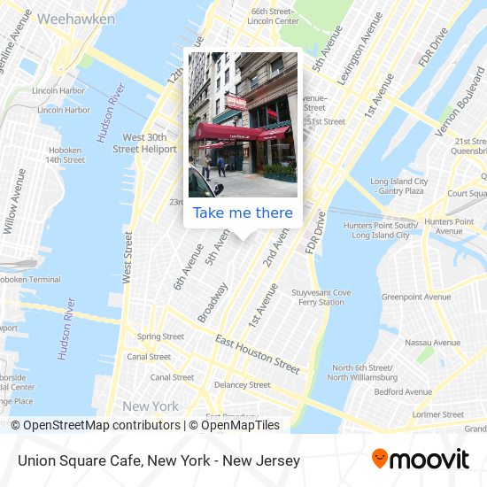 Mapa de Union Square Cafe