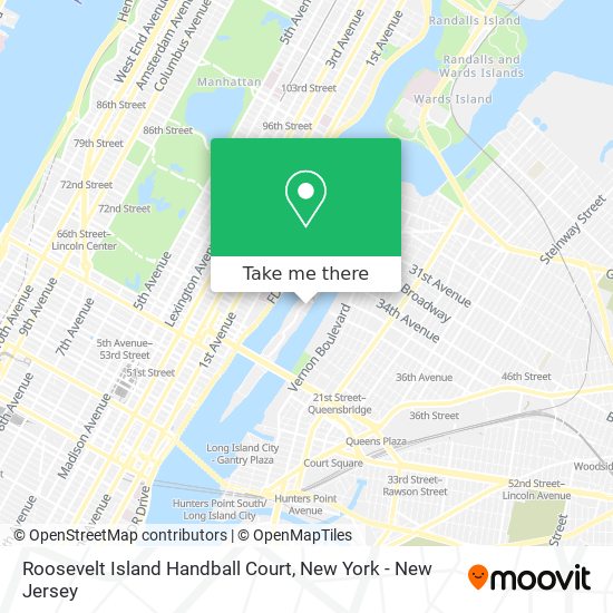 Roosevelt Island Handball Court map