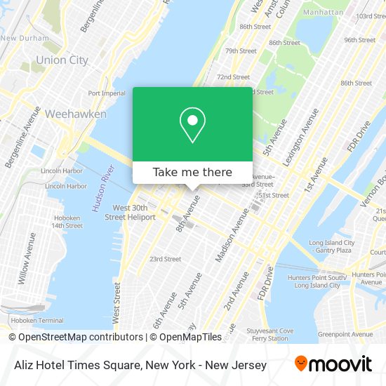 Aliz Hotel Times Square map