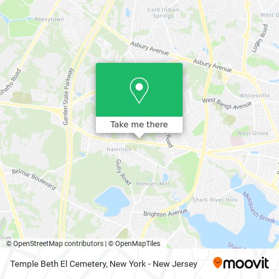 Temple Beth El Cemetery map