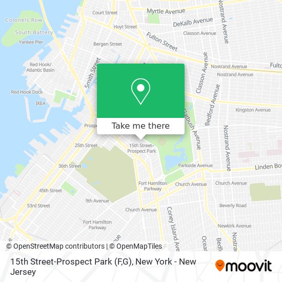 15th Street-Prospect Park (F,G) map