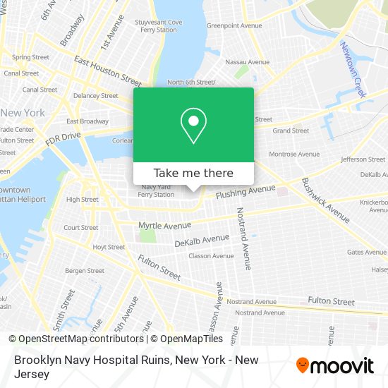 Mapa de Brooklyn Navy Hospital Ruins