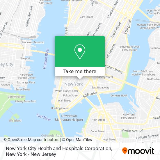 New York City Health and Hospitals Corporation map