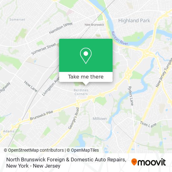 Mapa de North Brunswick Foreign & Domestic Auto Repairs