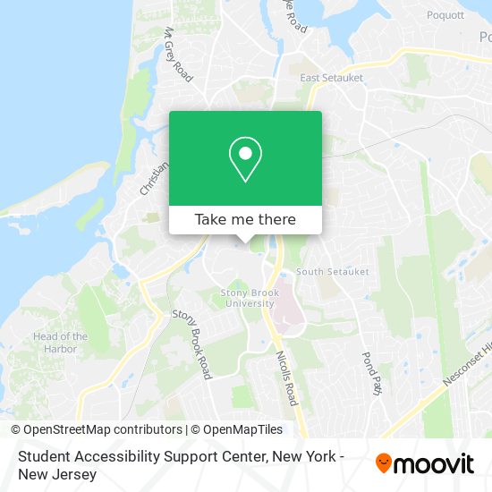 Mapa de Student Accessibility Support Center