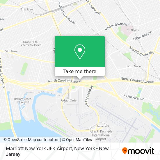 Marriott New York JFK Airport map