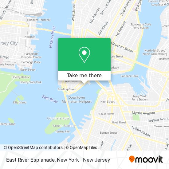 East River Esplanade map