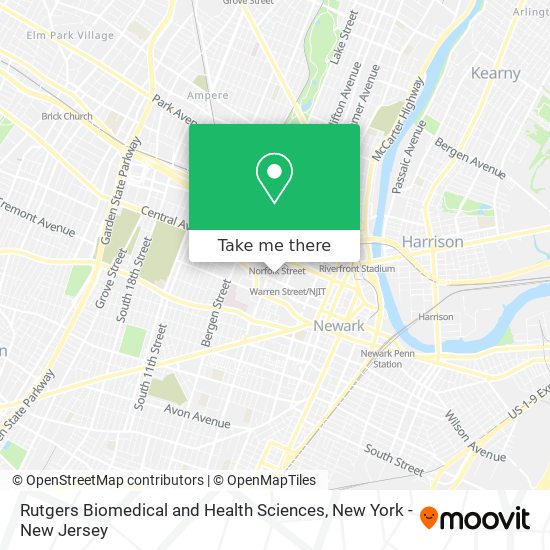 Mapa de Rutgers Biomedical and Health Sciences