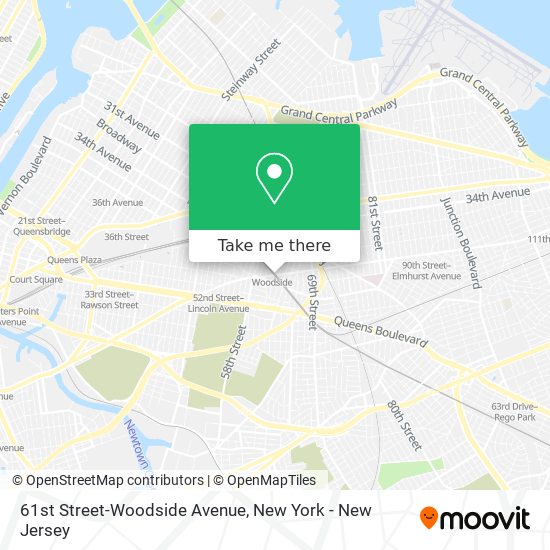 61st Street-Woodside Avenue map