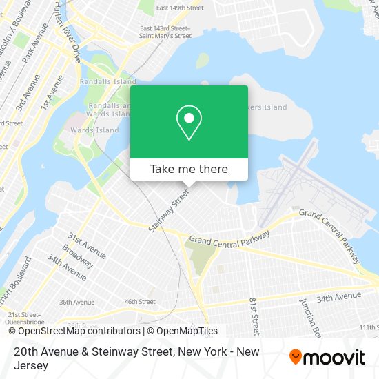 20th Avenue & Steinway Street map