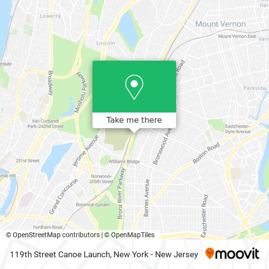 119th Street Canoe Launch map