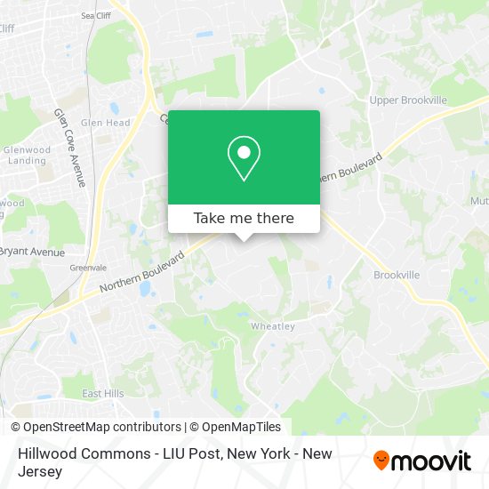 Hillwood Commons - LIU Post map