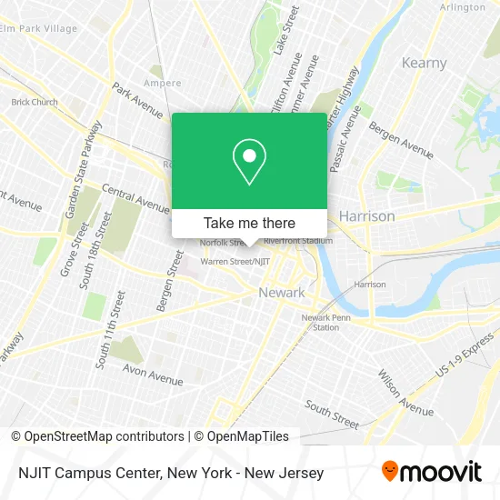 Mapa de NJIT Campus Center