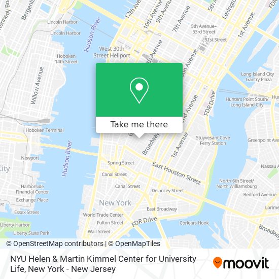 NYU Helen & Martin Kimmel Center for University Life map