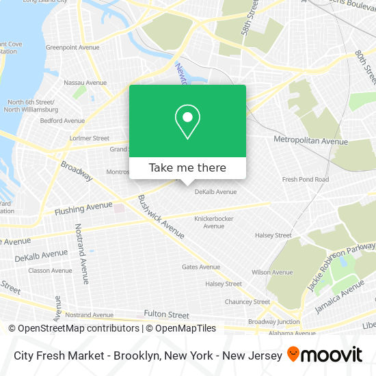 City Fresh Market - Brooklyn map