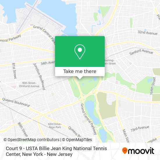 Mapa de Court 9 - USTA Billie Jean King National Tennis Center