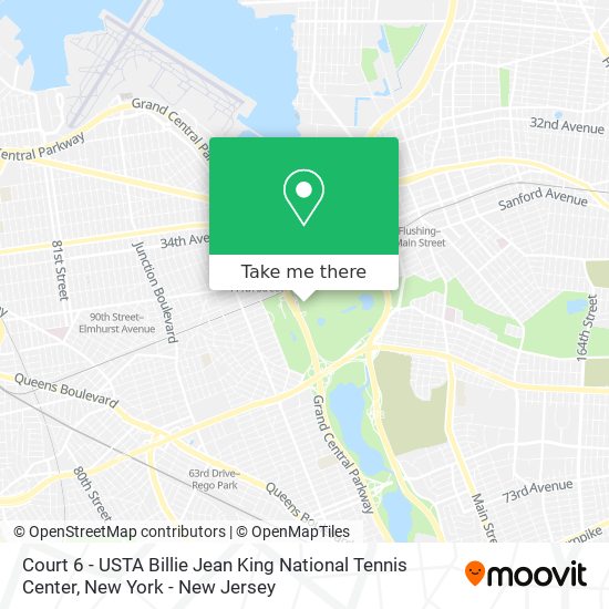 Mapa de Court 6 - USTA Billie Jean King National Tennis Center