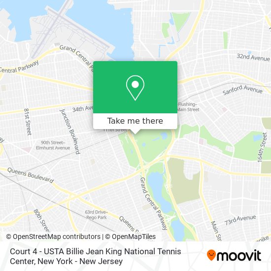 Mapa de Court 4 - USTA Billie Jean King National Tennis Center