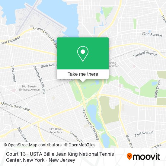 Mapa de Court 13 - USTA Billie Jean King National Tennis Center