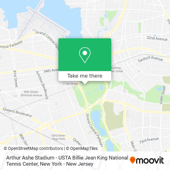 Arthur Ashe Stadium - USTA Billie Jean King National Tennis Center map