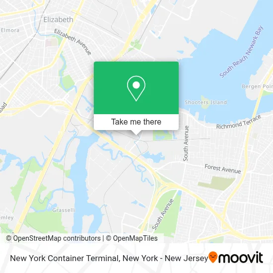 New York Container Terminal map