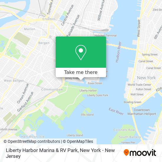 Liberty Harbor Marina & RV Park map