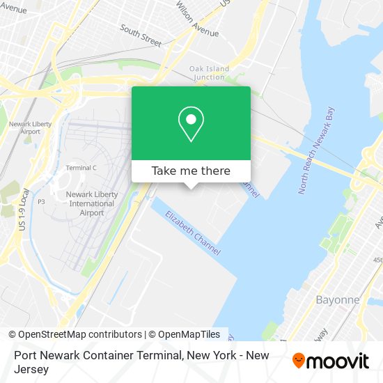 Mapa de Port Newark Container Terminal