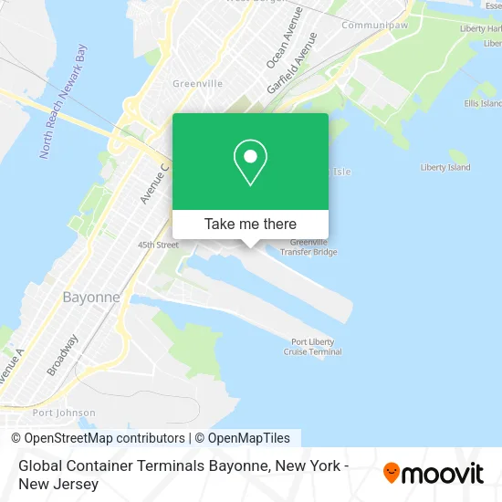 Global Container Terminals Bayonne map