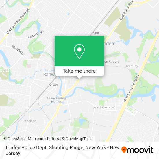 Mapa de Linden Police Dept. Shooting Range