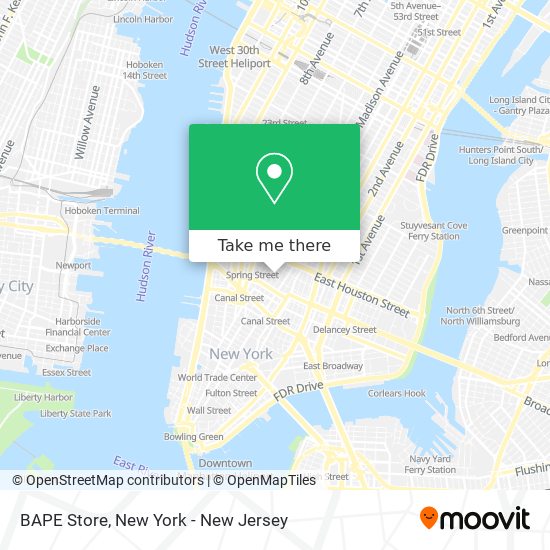 BAPE Store map