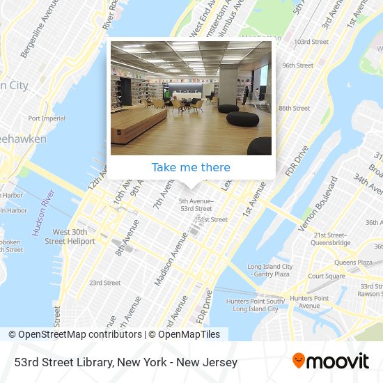 53rd Street Library map