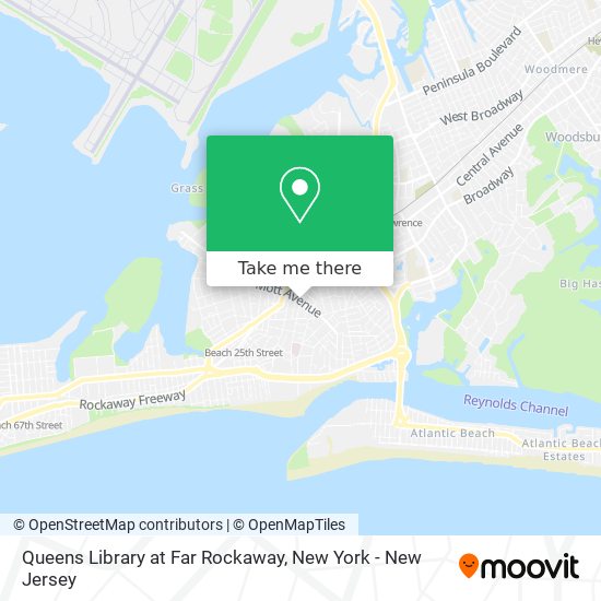 Queens Library at Far Rockaway map