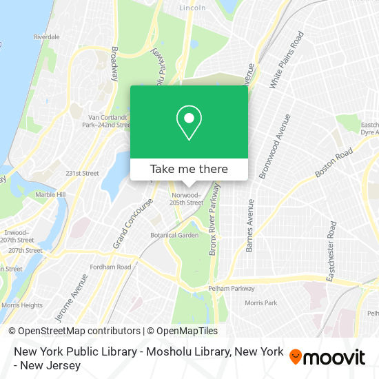 Mapa de New York Public Library - Mosholu Library