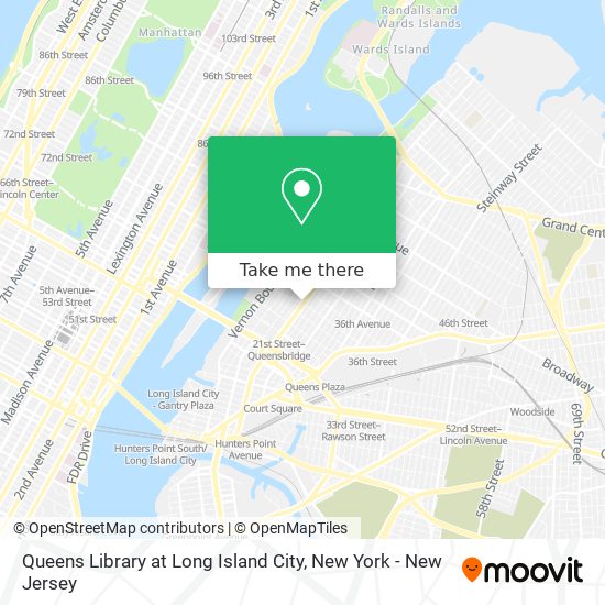 Queens Library at Long Island City map