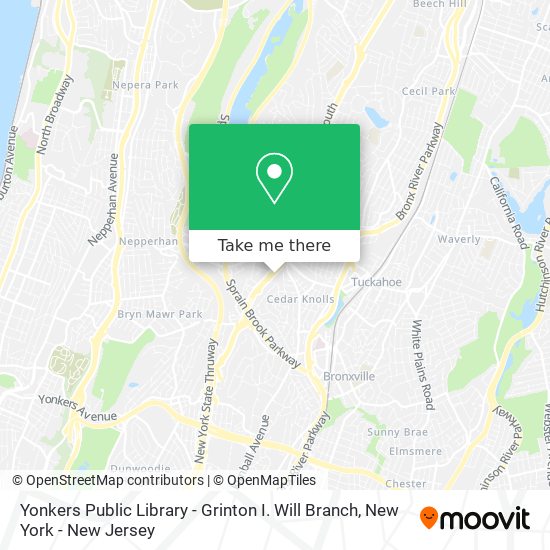 Mapa de Yonkers Public Library - Grinton I. Will Branch