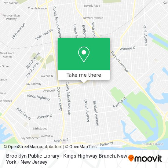 Mapa de Brooklyn Public Library - Kings Highway Branch