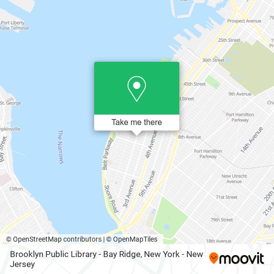 Mapa de Brooklyn Public Library - Bay Ridge