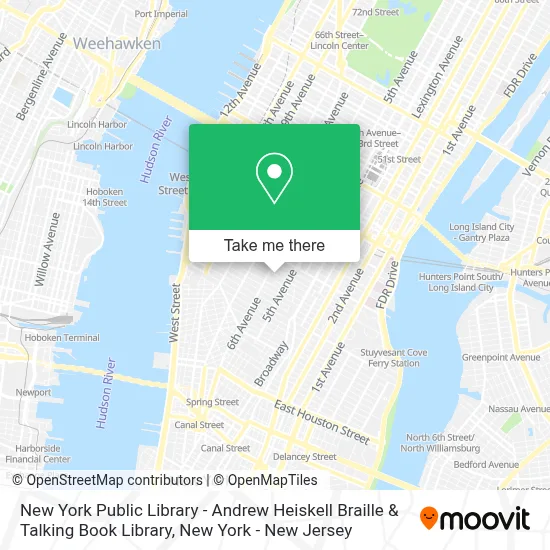 New York Public Library - Andrew Heiskell Braille & Talking Book Library map